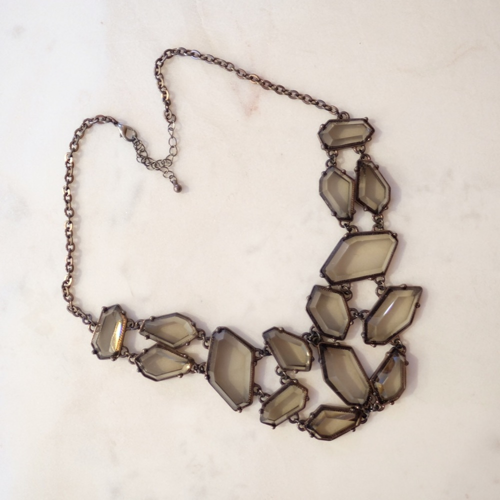 Grey Costume Jewelry Necklace